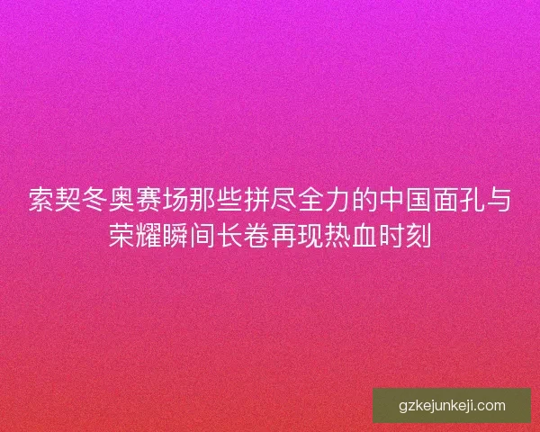 索契冬奥赛场那些拼尽全力的中国面孔与荣耀瞬间长卷再现热血时刻
